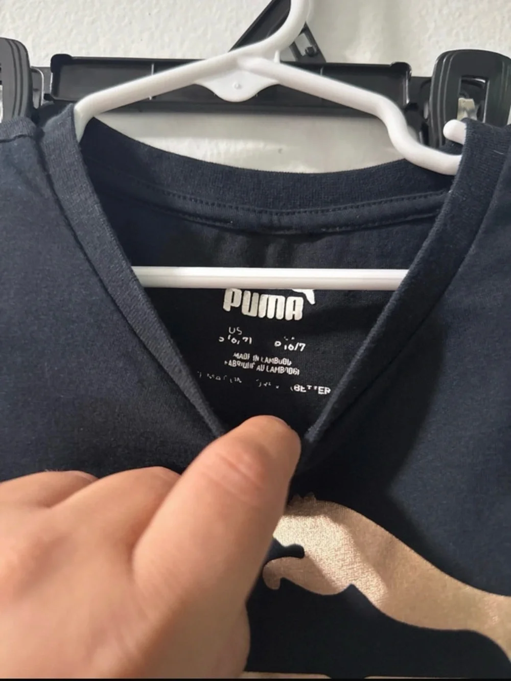 Puma Black Tee with Metallic Gold Logo